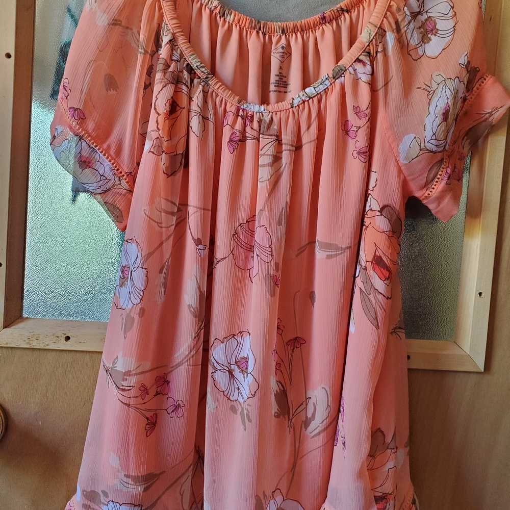 Floral Peach Blouse